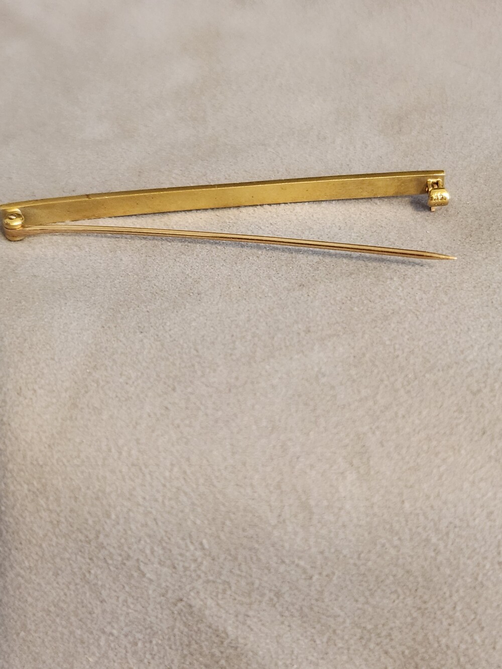 Krementz & Co. 14k Art Deco Antique Bar Brooch Set With Seed Pearls - Picture 15 of 16